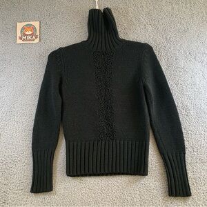The‎ Limited Knit Sweater Women's Long Sleeve Turtleneck Wool Blend Black Size S